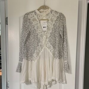 Free People Ivory Lace Dress